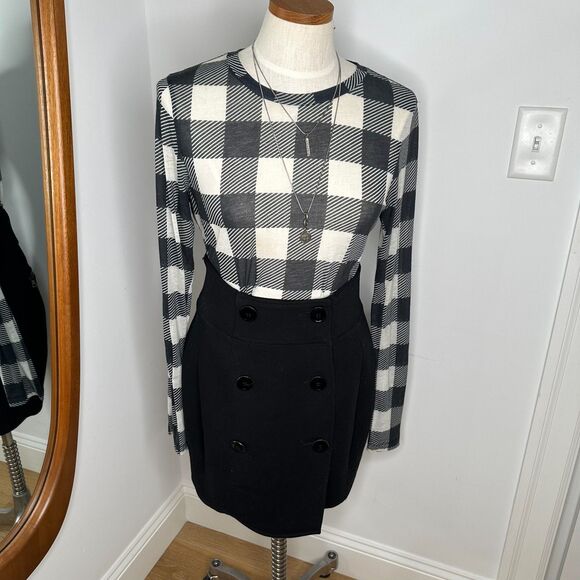 Proenza Schouler mod black mini skirt 60s retro - Picture 12 of 15